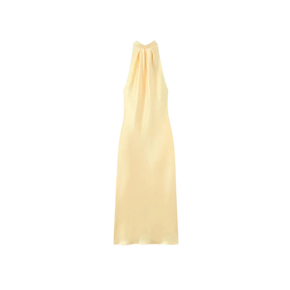 New Casual Yellow Strapless Lace-up Dress Elegant Sleeveless High Waist Slim 2025 Summer Fashion Holiday Chic Robe
New Casual Yellow Strapless Lace-up Dress Elegant Sleeveless High Waist Slim 2025 Summer Fashion Holiday Chic Robe