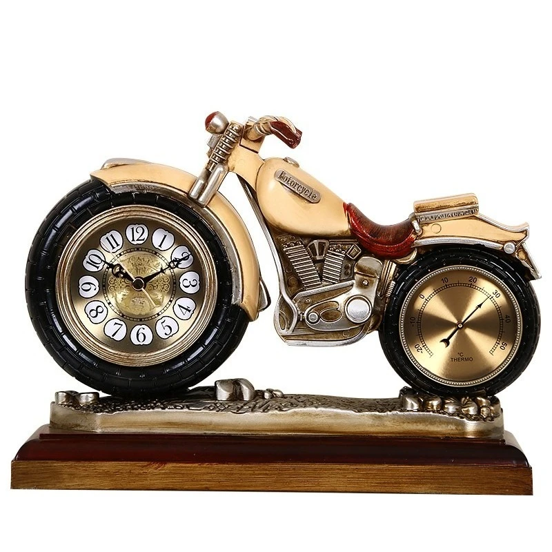 Swiss clock 2025 home living room desktop European retro personality creative motorcycle ornament clock
Swiss clock 2025 home living room desktop European retro personality creative motorcycle ornament clock