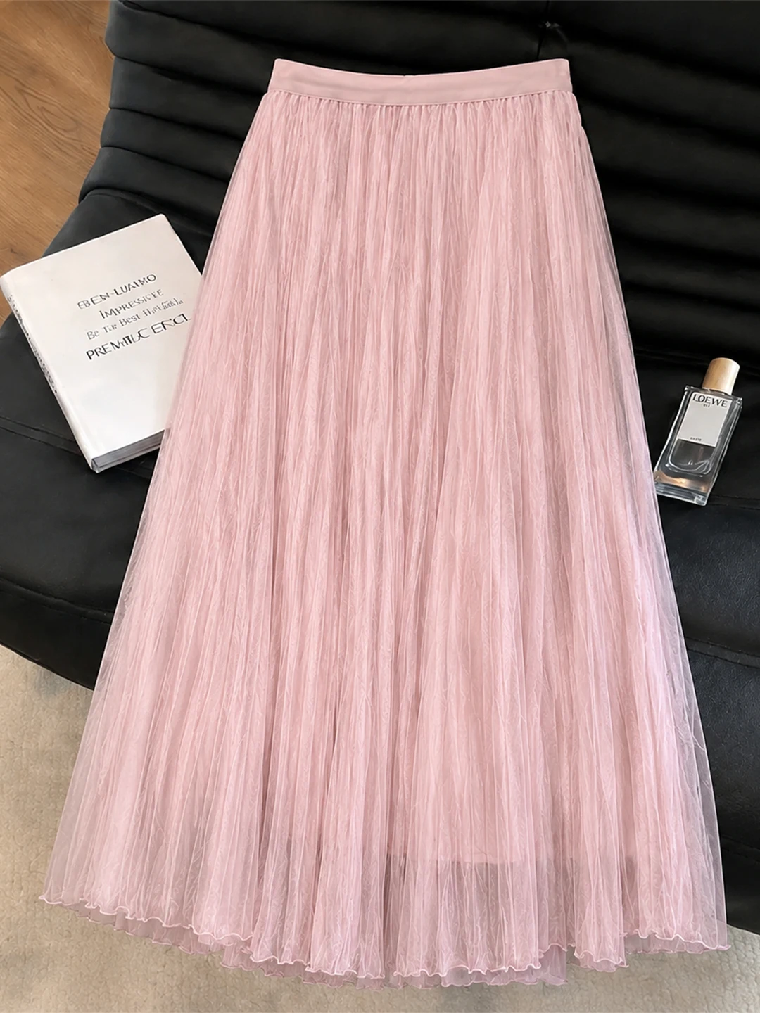 Elegant A-Line Midi Skirt with Mesh Paneling And Gathers for Women Summer 2026 High Waist Korean Style Daily Wear Loose Fit
Elegant A-Line Midi Skirt with Mesh Paneling And Gathers for Women Summer 2026 High Waist Korean Style Daily Wear Loose Fit