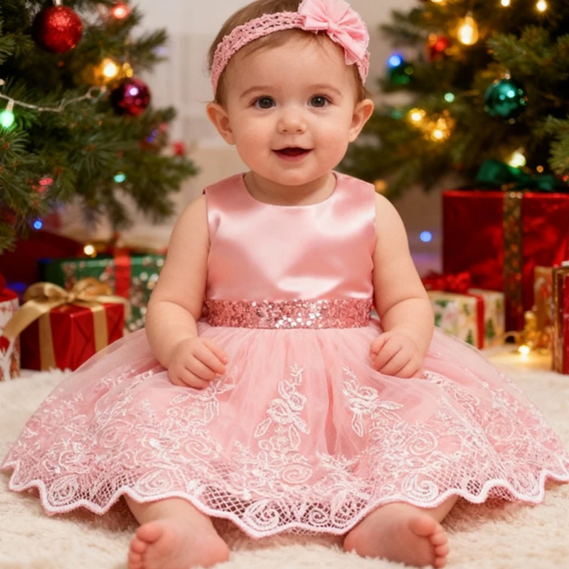 Christmas Baby Clothes Baby Girls Ruffle Lace Backless With Headwear Bowknot Flower Dress Pageant Party Wedding New Year Dress
Christmas Baby Clothes Baby Girls Ruffle Lace Backless With Headwear Bowknot Flower Dress Pageant Party Wedding New Year Dress