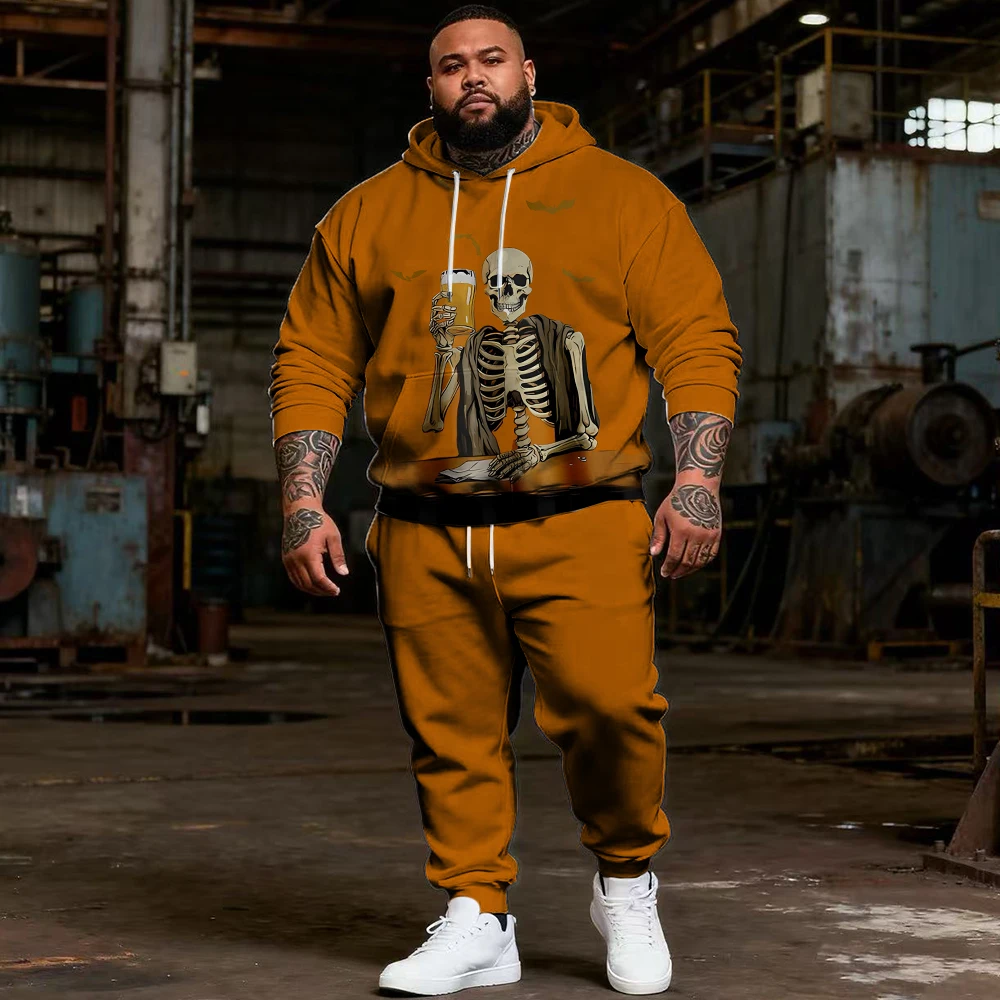 -9xl Комплект толстовок больших размеров с черепом — модная атмосфера из 2 предметов, дышащий материал, гладкий дизайн черепа
-9xl Комплект толстовок больших размеров с черепом — модная атмосфера из 2 предметов, дышащий материал, гладкий дизайн черепа