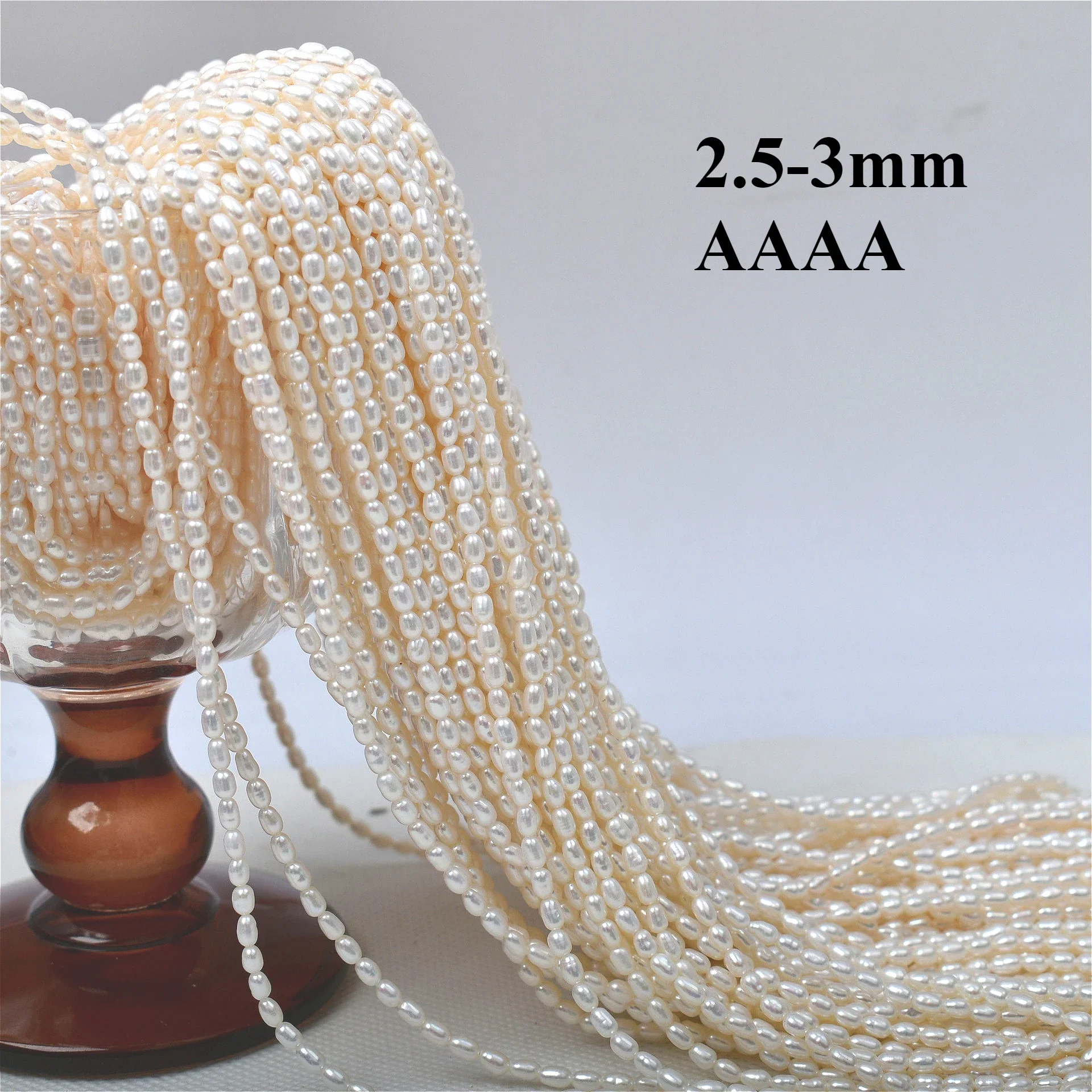 2.5-3mm 4A Natural Radiant Freshwater White Rice Pearl Well-polished Loose Bead Jewelry Make DIY Necklace Bracelet Accessories
2.5-3mm 4A Natural Radiant Freshwater White Rice Pearl Well-polished Loose Bead Jewelry Make DIY Necklace Bracelet Accessories