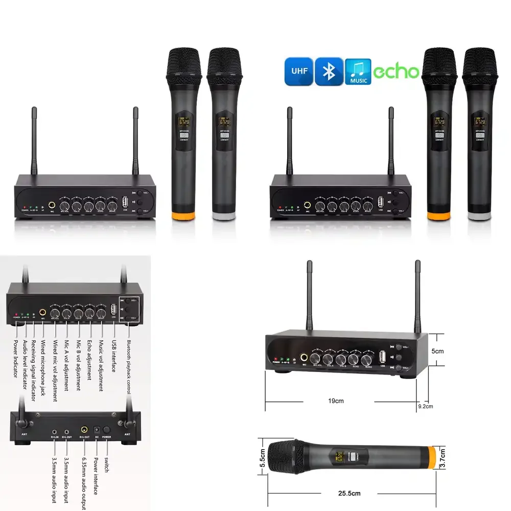 Portable BT Wireless Karaoke Microphone New Design Handheld Metal Mic Omni-Directional Polar Pattern for Family KTV Parties
Portable BT Wireless Karaoke Microphone New Design Handheld Metal Mic Omni-Directional Polar Pattern for Family KTV Parties