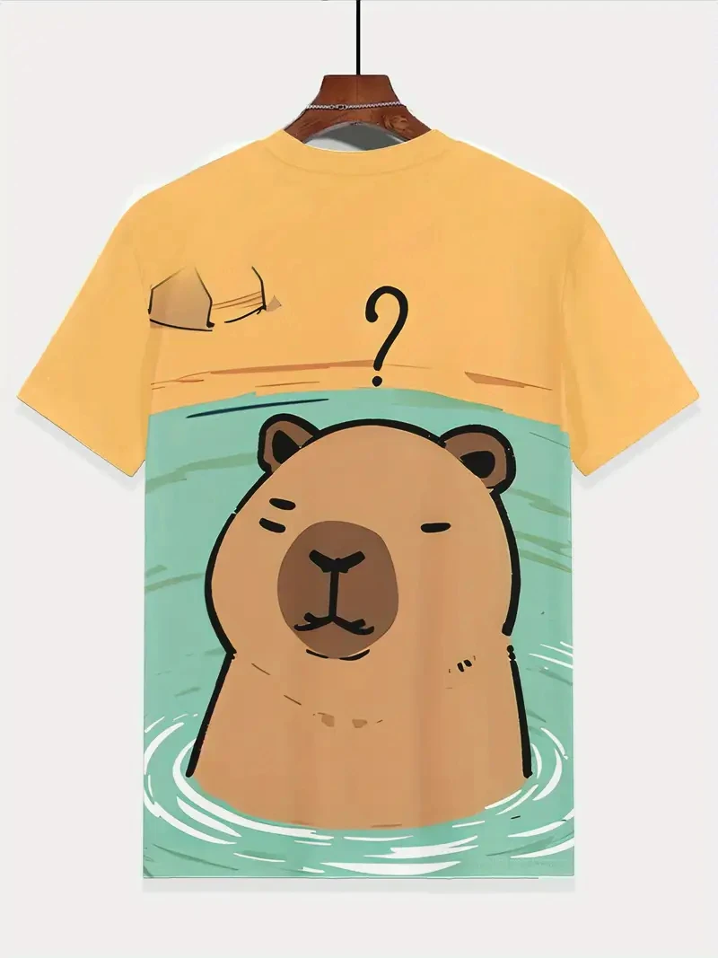 Cute Capybara Graphic T Shirts For Men Fashion Summer O Neck Streetwear 3D Printed Kids T-shirts Casual Loose Breathable Tees
Cute Capybara Graphic T Shirts For Men Fashion Summer O Neck Streetwear 3D Printed Kids T-shirts Casual Loose Breathable Tees