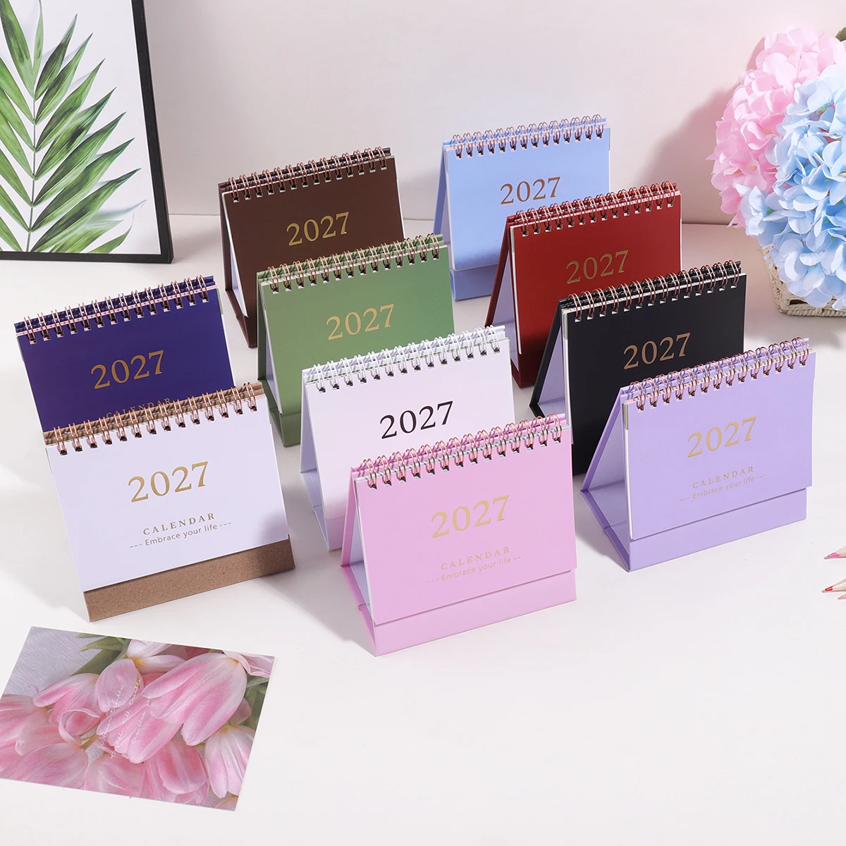 2027 Mini Desk Calendar, Exquisite Spiral Bound Gold Foil Small Desktop Calendar for Home Office School Daily Planner
2027 Mini Desk Calendar, Exquisite Spiral Bound Gold Foil Small Desktop Calendar for Home Office School Daily Planner