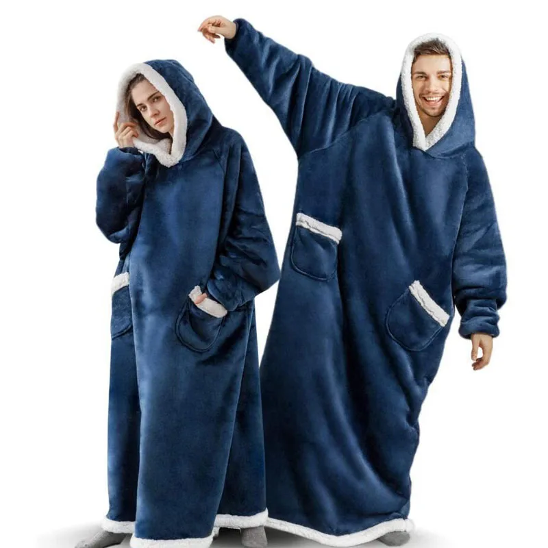 New In Winter warm Flannel Christmas Blanket with Sleeves Winter Hoodies Sweat shirt Women Men Pullover Fleece TV Blanket
New In Winter warm Flannel Christmas Blanket with Sleeves Winter Hoodies Sweat shirt Women Men Pullover Fleece TV Blanket
