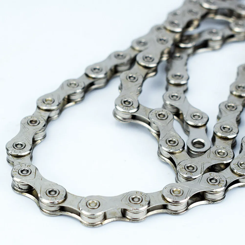 116 Sections Bicycle Chain Replacement Electroplated Silver Rust Resistant Mountain Bike Chain for Road Cycling
116 Sections Bicycle Chain Replacement Electroplated Silver Rust Resistant Mountain Bike Chain for Road Cycling