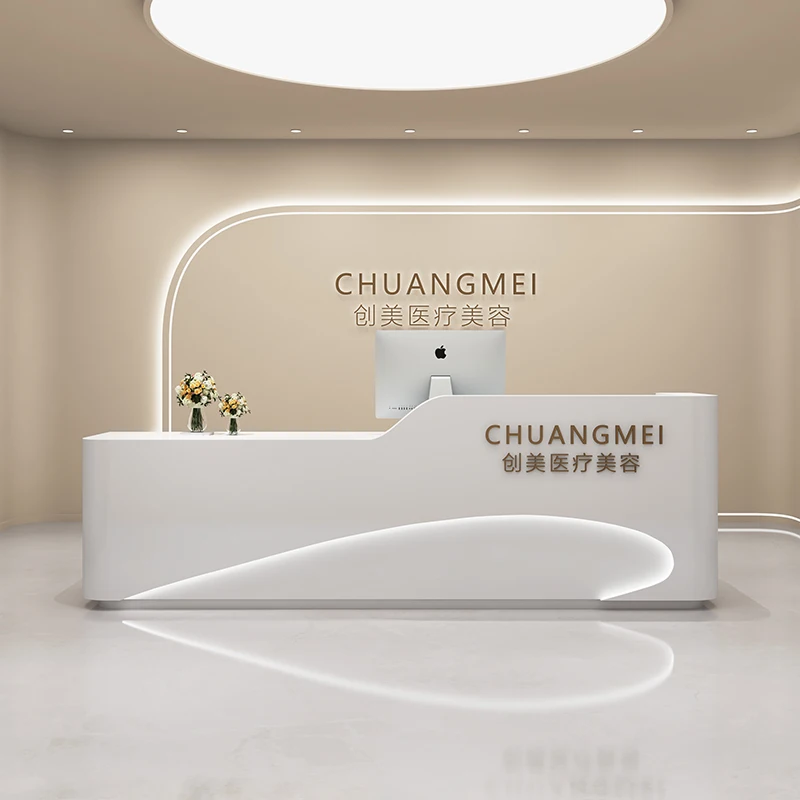 White Luxury Reception Desks Lectern Bar Counter Computer Shop Counter Reception Desk Long Mesa De Escritorio Luxury Furniture
White Luxury Reception Desks Lectern Bar Counter Computer Shop Counter Reception Desk Long Mesa De Escritorio Luxury Furniture