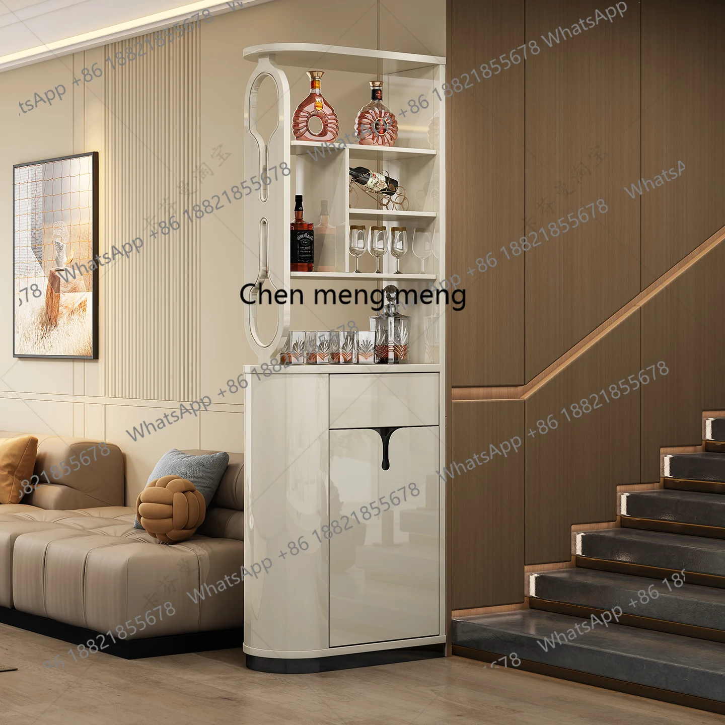 Living room screen partition, cream wind porch cabinet, double-sided wine cabinet, shoe cabinet integrated against the wall
Living room screen partition, cream wind porch cabinet, double-sided wine cabinet, shoe cabinet integrated against the wall