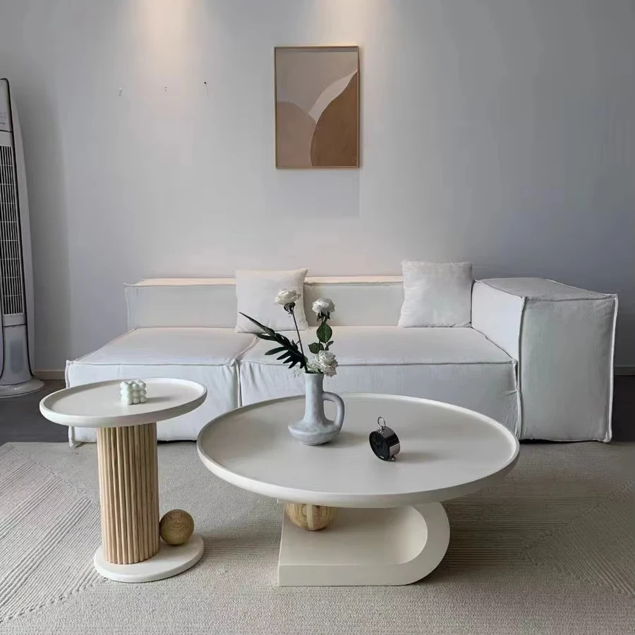 Round Cream Style Tea Table, Side Table, Combination Of Natural Wood, Minimalist Designer Style, Small-sized Tea Table
Round Cream Style Tea Table, Side Table, Combination Of Natural Wood, Minimalist Designer Style, Small-sized Tea Table