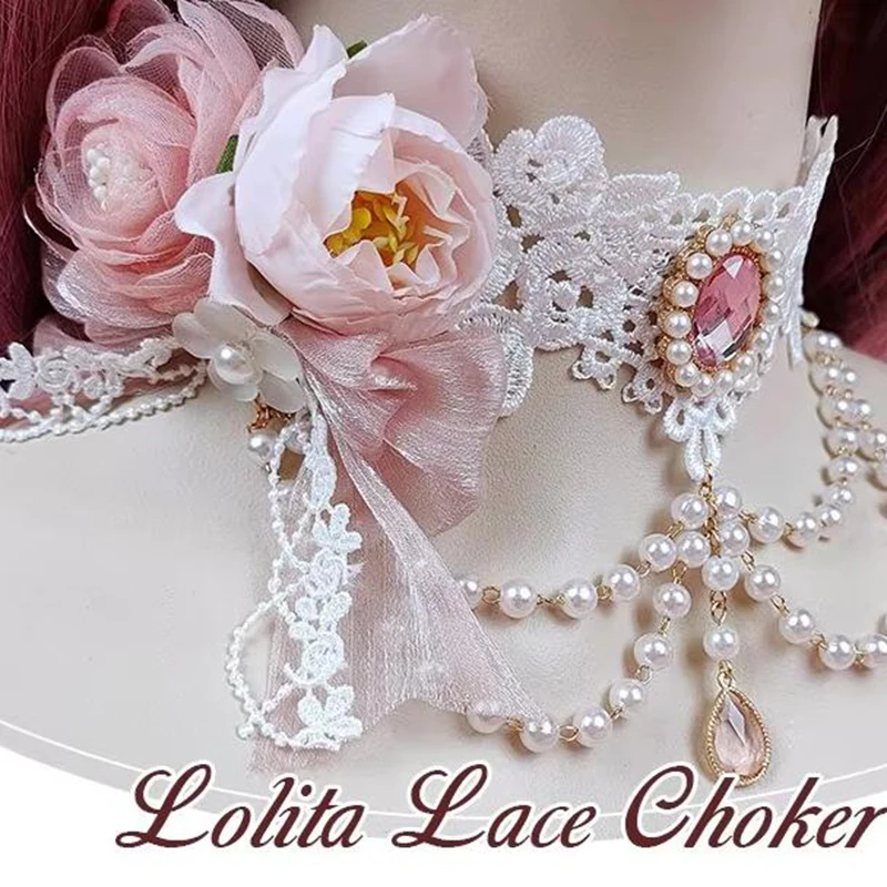 1PC Lolita Lace Choker Necklace Clavicle Chain Hand Made Pearl Choker Pearl Girl Anime Cosplay Accessories Women Necklace New
1PC Lolita Lace Choker Necklace Clavicle Chain Hand Made Pearl Choker Pearl Girl Anime Cosplay Accessories Women Necklace New