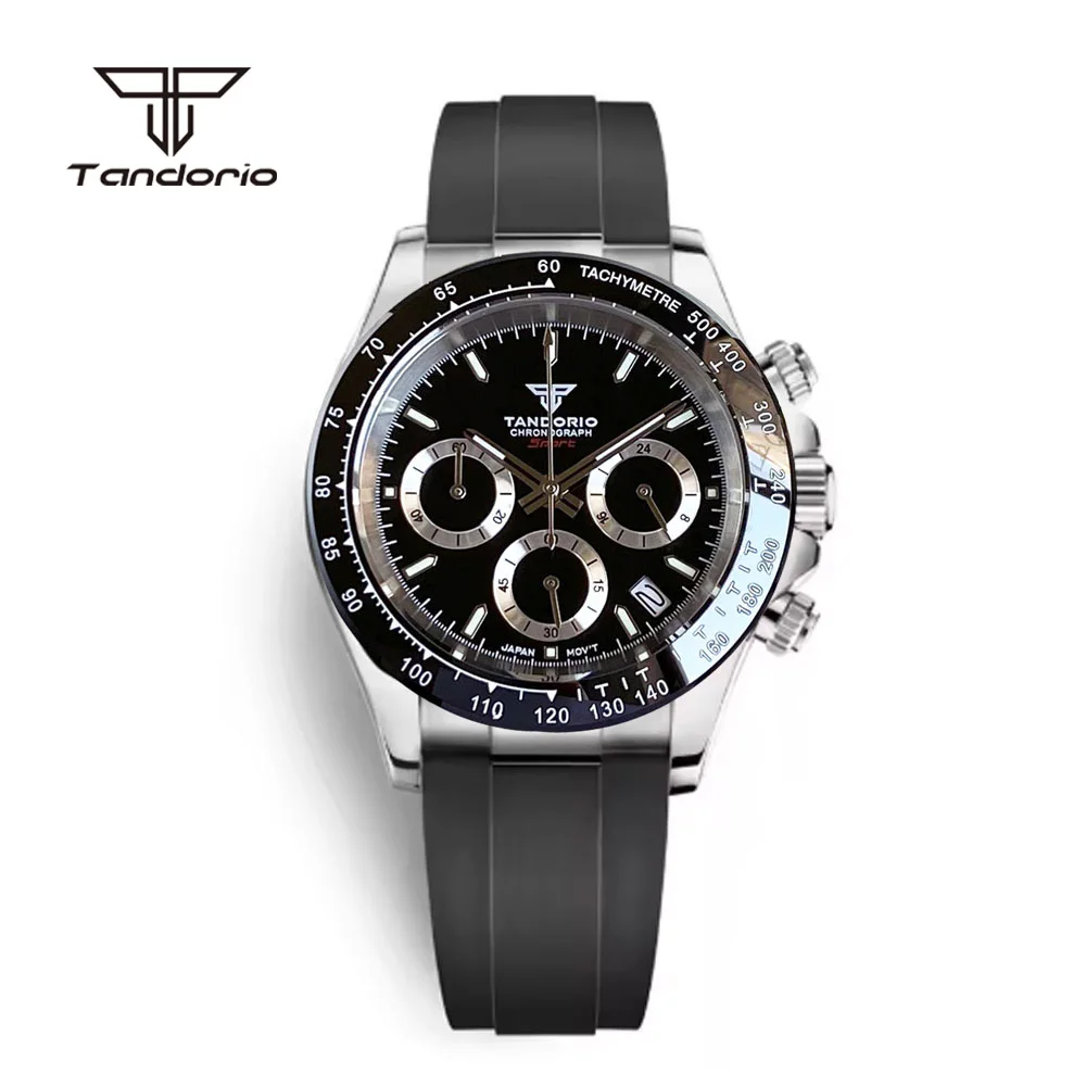 Tandorio Multi-Functional VK63 Business Men's 39mm Quartz Watch Chronograph Stopwatch Fashion Sports Stainless Steel Wristwatch
Tandorio Multi-Functional VK63 Business Men's 39mm Quartz Watch Chronograph Stopwatch Fashion Sports Stainless Steel Wristwatch