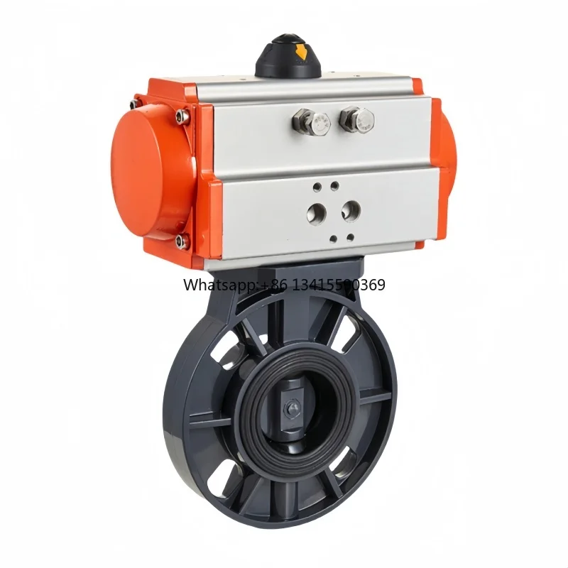 2" at Actuator UPVC Pneumatic Butterfly Valve Acid and Alkali Resistant Wafer Type Pneumatic Plastic Butterfly Valve
2" at Actuator UPVC Pneumatic Butterfly Valve Acid and Alkali Resistant Wafer Type Pneumatic Plastic Butterfly Valve