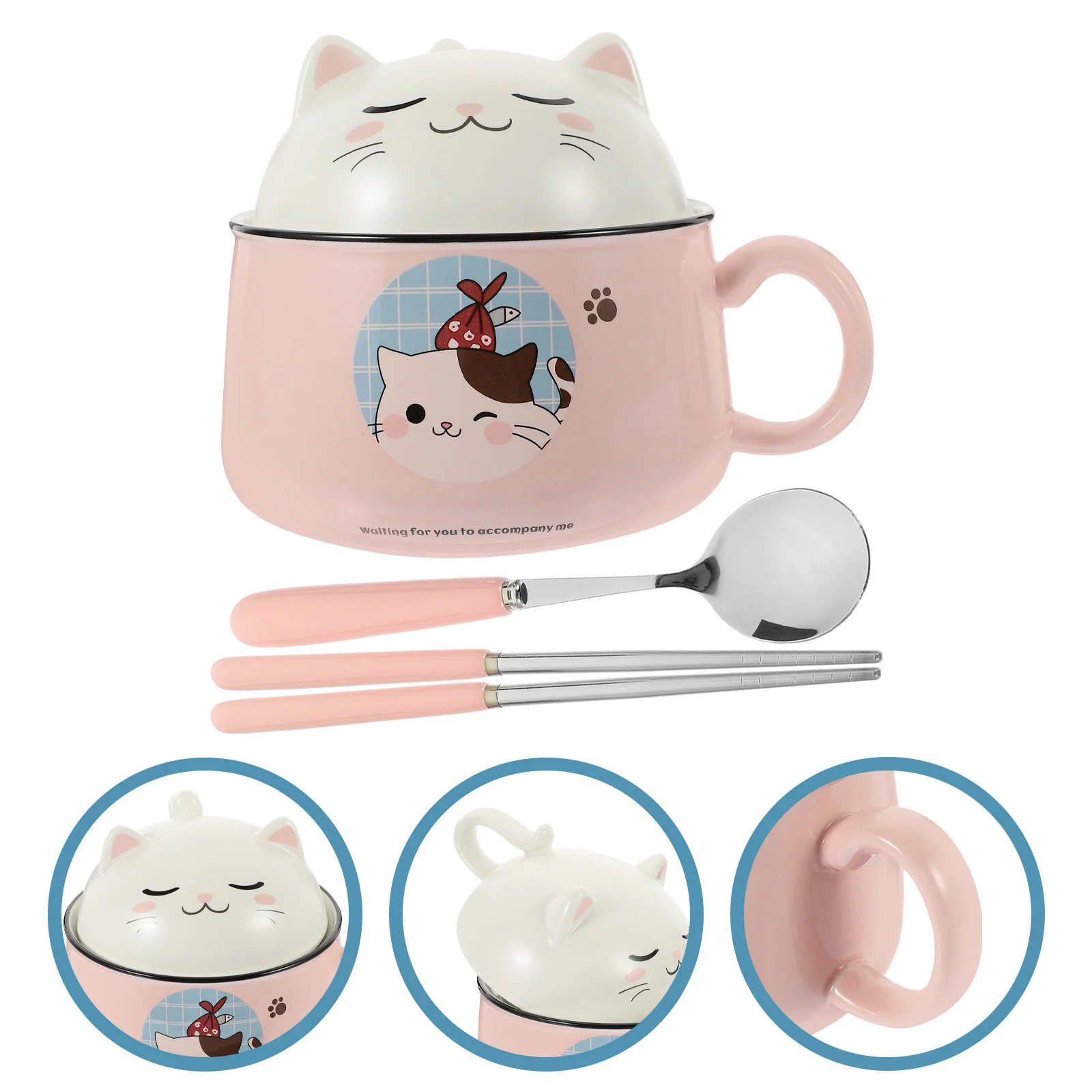 1Set Japanese Style Cat Pattern Ramen Bowl Instant Bowl Cute Large Use Ramen Noodle Bowls 
1Set Japanese Style Cat Pattern Ramen Bowl Instant Bowl Cute Large Use Ramen Noodle Bowls
