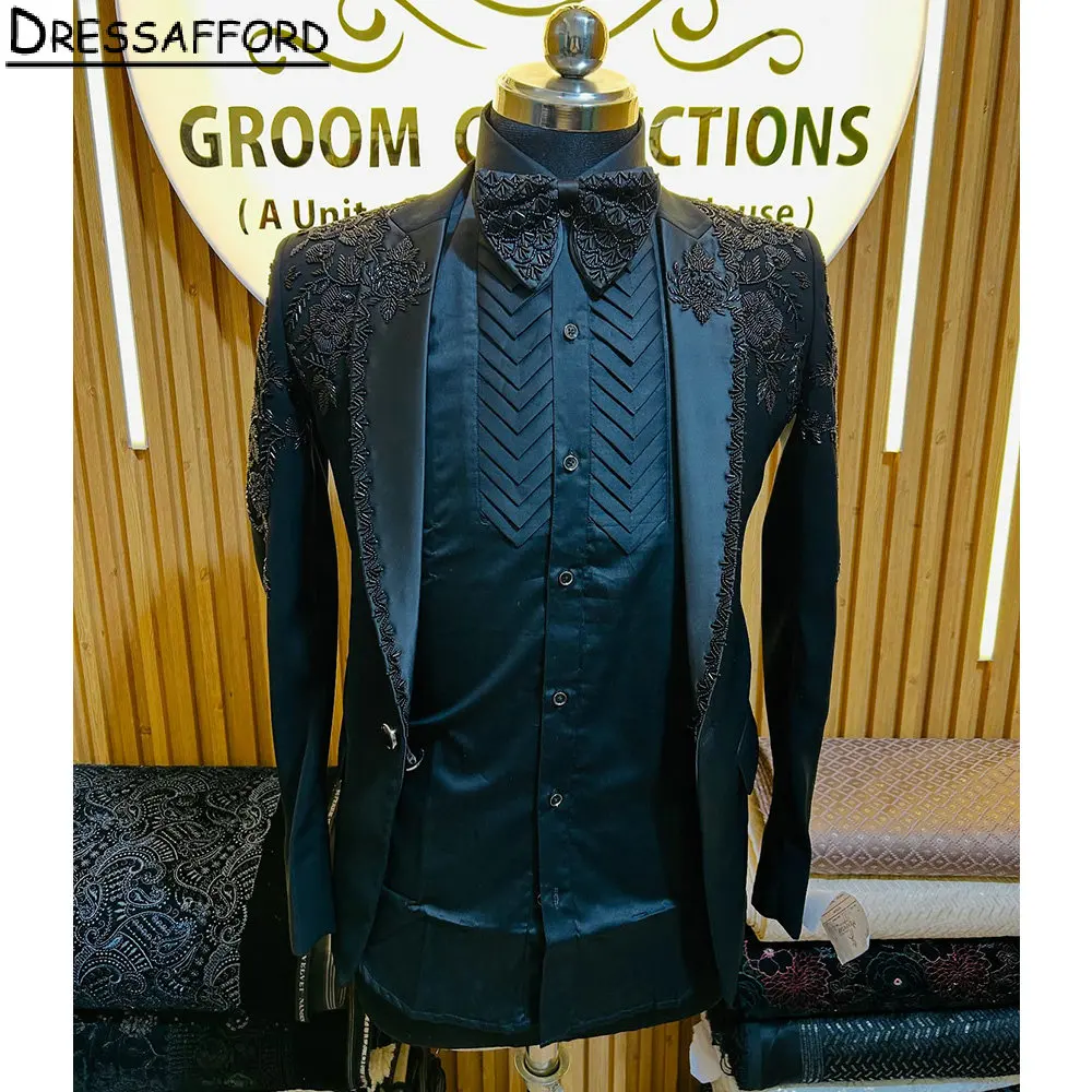 Black Formal Men Suits Appliques Lace Beading Two Pieces Evening Party Blazer Groom Wear ( Jacket+Pants )
Black Formal Men Suits Appliques Lace Beading Two Pieces Evening Party Blazer Groom Wear ( Jacket+Pants )