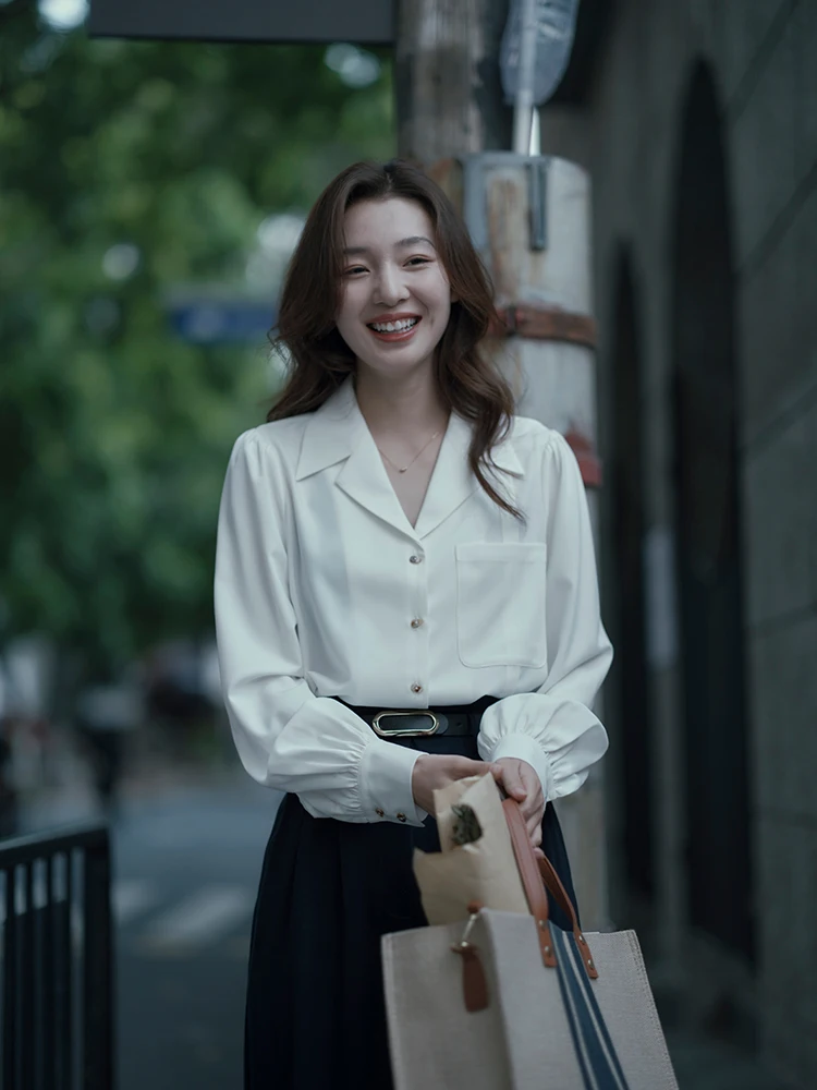 MIXABO Ретро Костюм Воротник Длинный Све V-Ne Белый irt Женский Дизайн Сенсация Весна Осень Свободные Dojazdy Faion irt
MIXABO Ретро Костюм Воротник Длинный Све V-Ne Белый irt Женский Дизайн Сенсация Весна Осень Свободные Dojazdy Faion irt