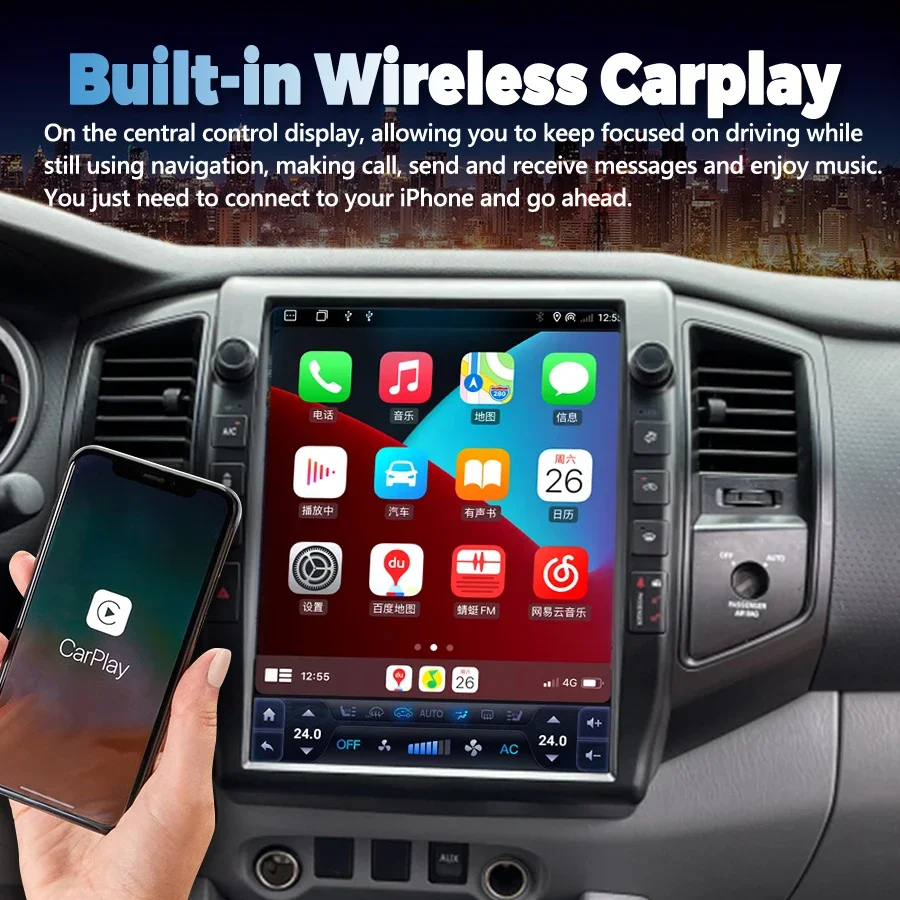 For Toyota Tacoma 2005-2015 Car GPS Navi Radio Android 13 Wireless CarPlay Multimedia Touch Screen DSP Stereo Player Head Unit
For Toyota Tacoma 2005-2015 Car GPS Navi Radio Android 13 Wireless CarPlay Multimedia Touch Screen DSP Stereo Player Head Unit
