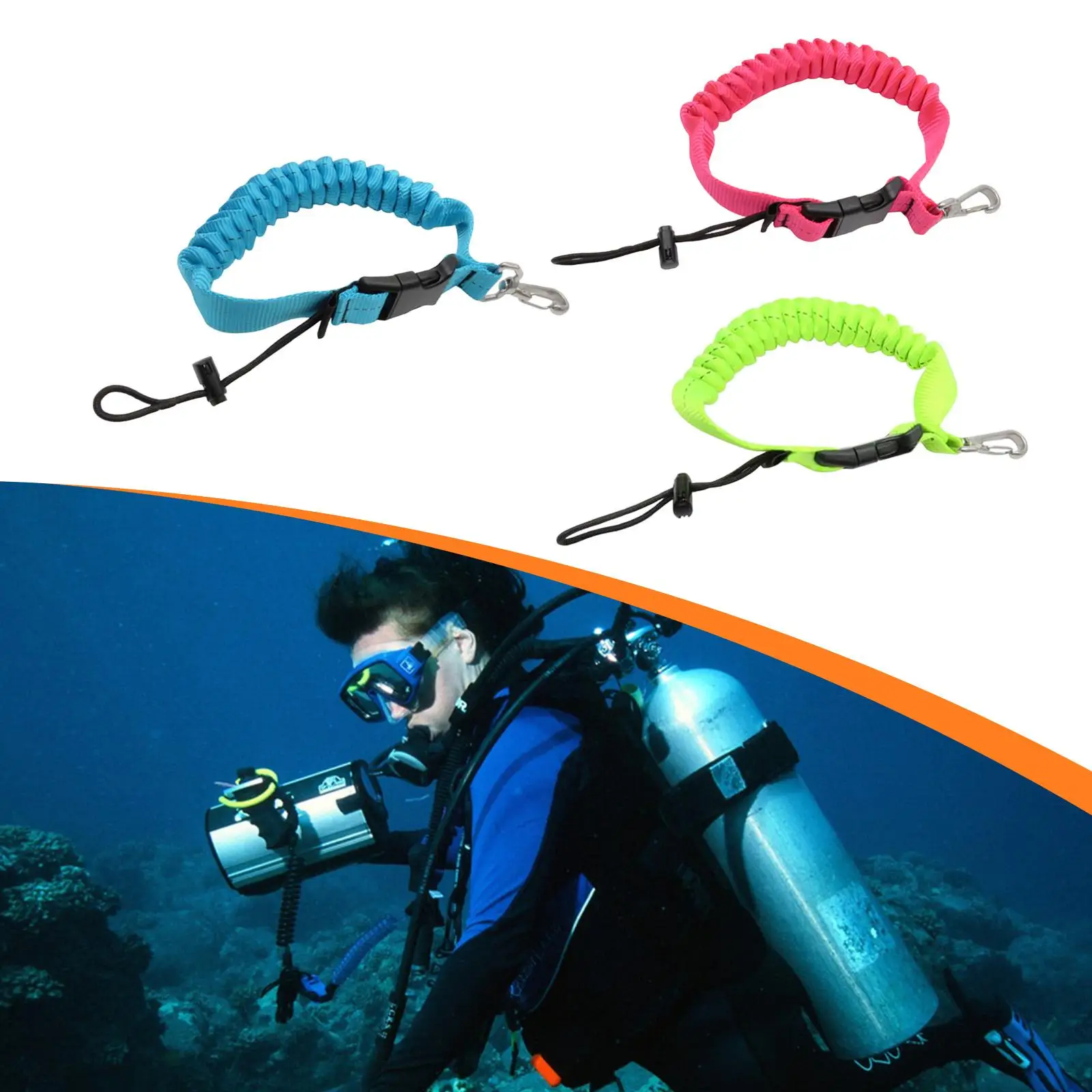 Ремешок для подводного плавания с зажимом для дайвинга, быстросъемная пряжка для активного отдыха
Ремешок для подводного плавания с зажимом для дайвинга, быстросъемная пряжка для активного отдыха