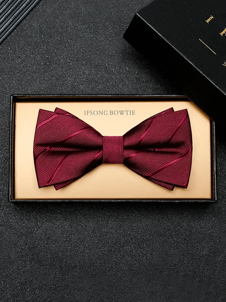 Red collar wedding gift male Groom Wedding Suit bow tie high-end formal tie knot free gift box suit trend
Red collar wedding gift male Groom Wedding Suit bow tie high-end formal tie knot free gift box suit trend