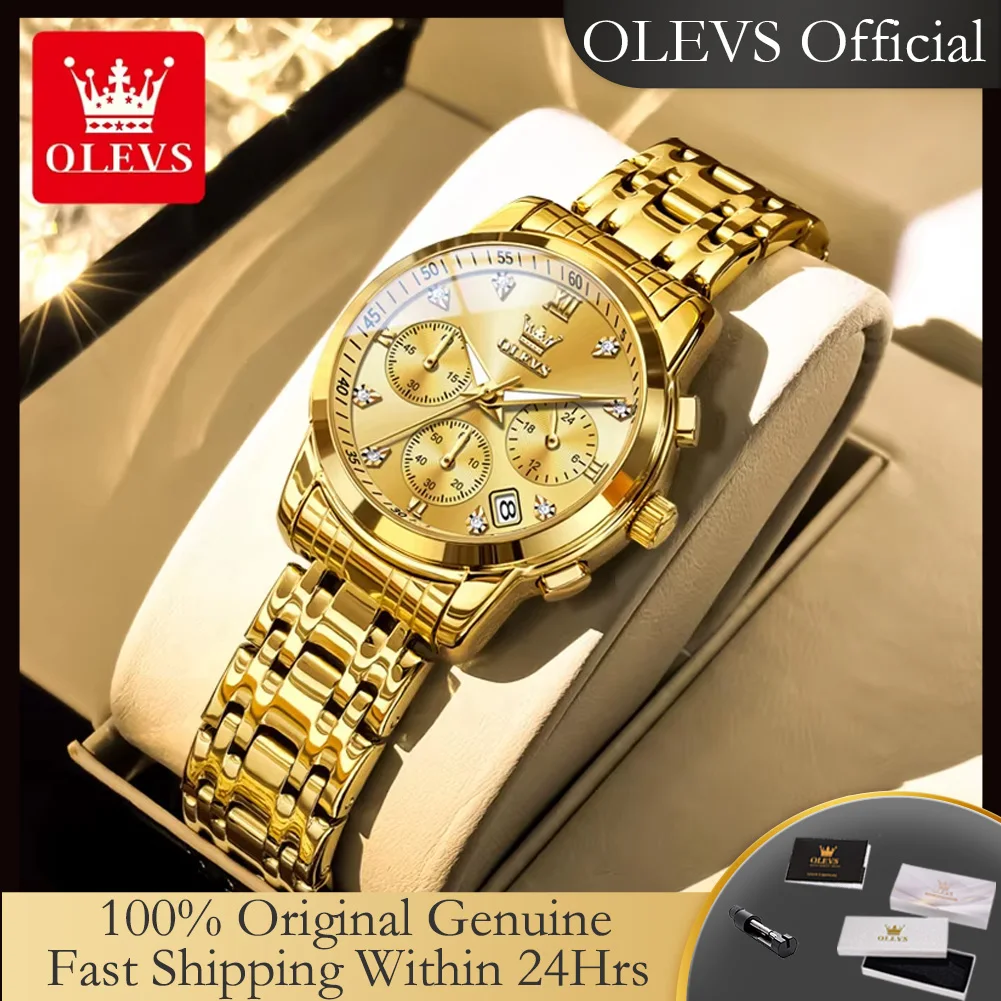OLEVS 2858 Chronograph Quartz Wristwatches for Woman Fashion Elegant Classic Auto Date Waterproof Stainless Steel Women's Watch
OLEVS 2858 Chronograph Quartz Wristwatches for Woman Fashion Elegant Classic Auto Date Waterproof Stainless Steel Women's Watch