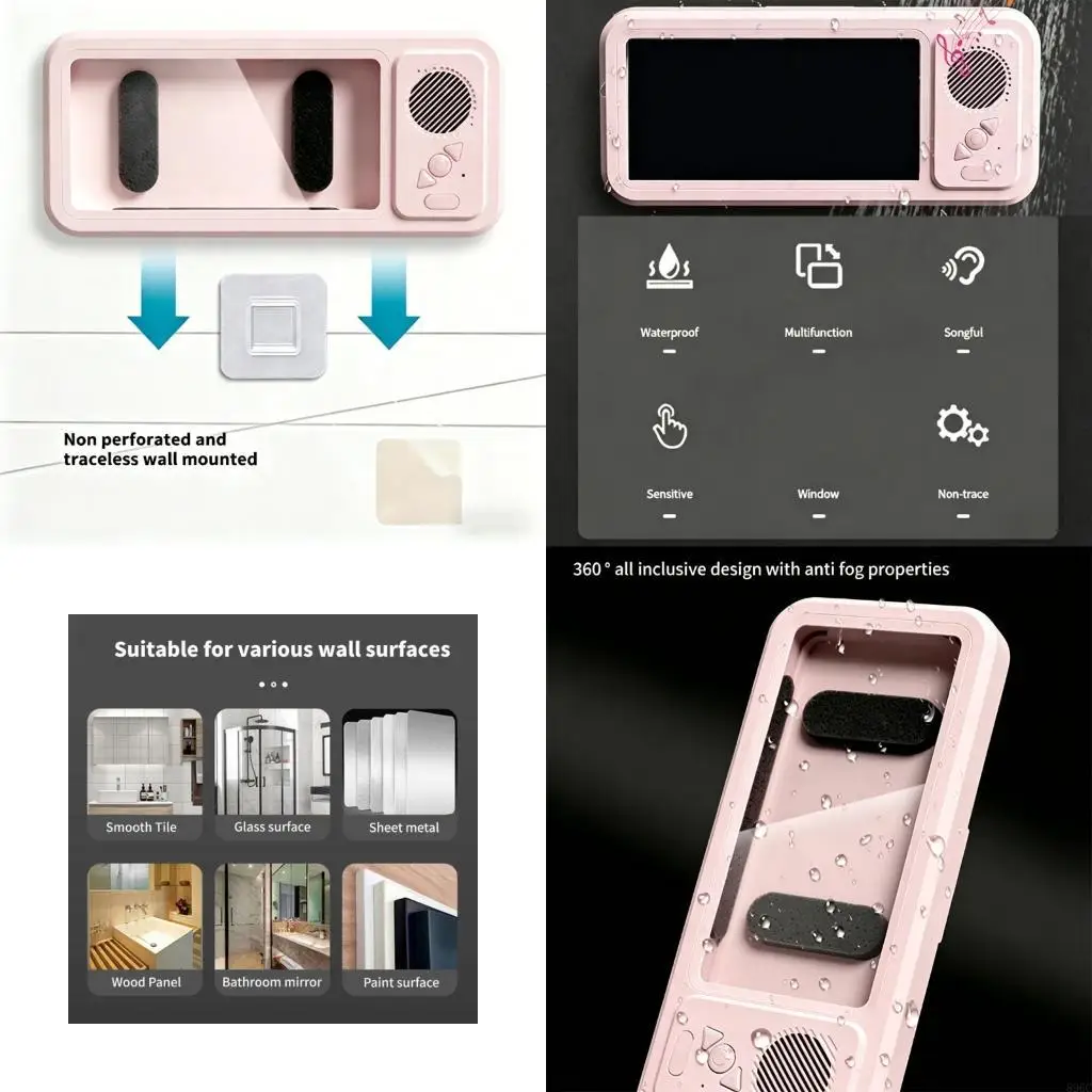 Bathroom Waterproof Phone Case Wireless Speaker for Shower And Stand 896C
Bathroom Waterproof Phone Case Wireless Speaker for Shower And Stand 896C