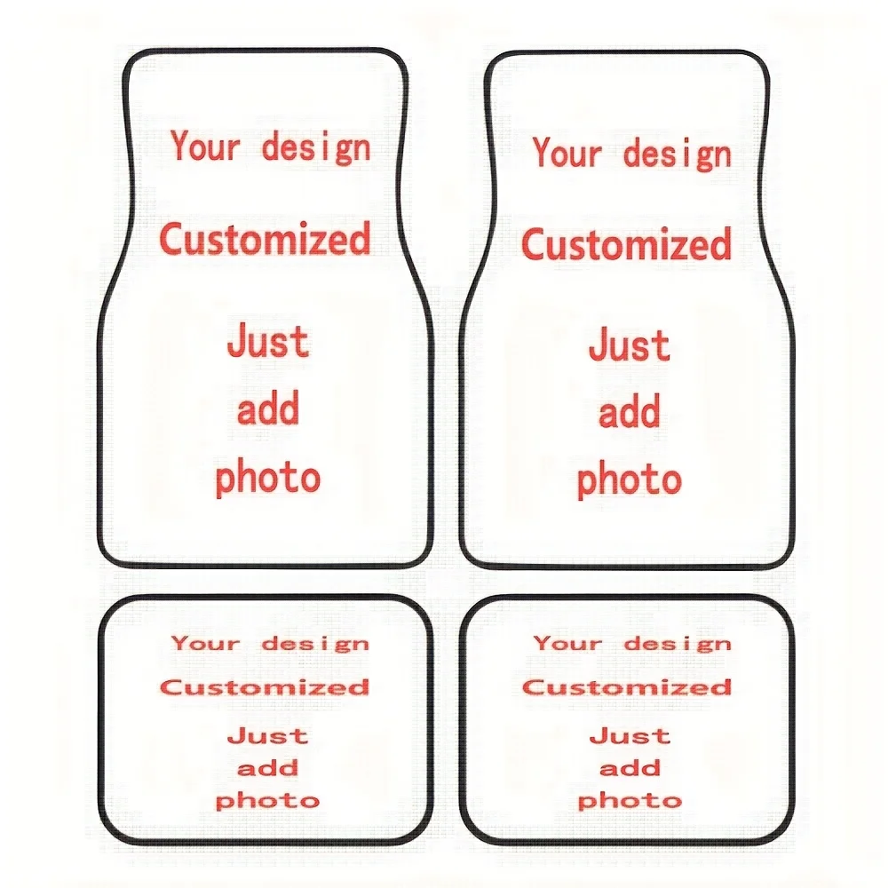4-Pack Custom Photo Car Mats - Unique Personalized, Soft Easy Clean Install, All-Weather, Anti-Slip, Decor Car, Great Gift
4-Pack Custom Photo Car Mats - Unique Personalized, Soft Easy Clean Install, All-Weather, Anti-Slip, Decor Car, Great Gift