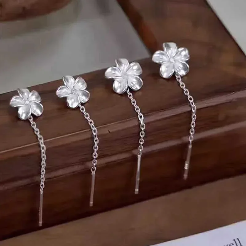 Real 925 Sterling Silver 8/10MM Frosted Flower Tassel Drop Earring for Women Cute Plant Fine Jewelry Minimalist Accessories
Real 925 Sterling Silver 8/10MM Frosted Flower Tassel Drop Earring for Women Cute Plant Fine Jewelry Minimalist Accessories