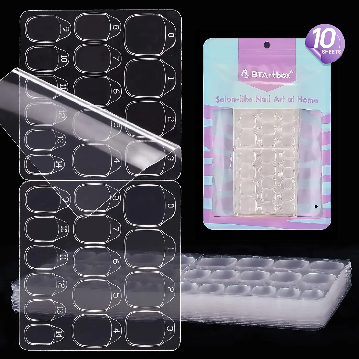 10 Sheets 15 Sizes Ultra Thin Waterproof Nail Stickers for Fake Nails, 300PCS Double Sided Jelly Tabs
10 Sheets 15 Sizes Ultra Thin Waterproof Nail Stickers for Fake Nails, 300PCS Double Sided Jelly Tabs