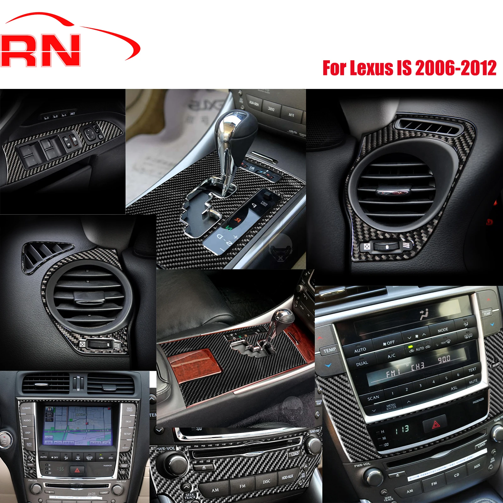 For Lexus IS 2006-2012 Modified Black Carbon Fiber Car Full Set of Interior Accessories Decorative Stickers
For Lexus IS 2006-2012 Modified Black Carbon Fiber Car Full Set of Interior Accessories Decorative Stickers