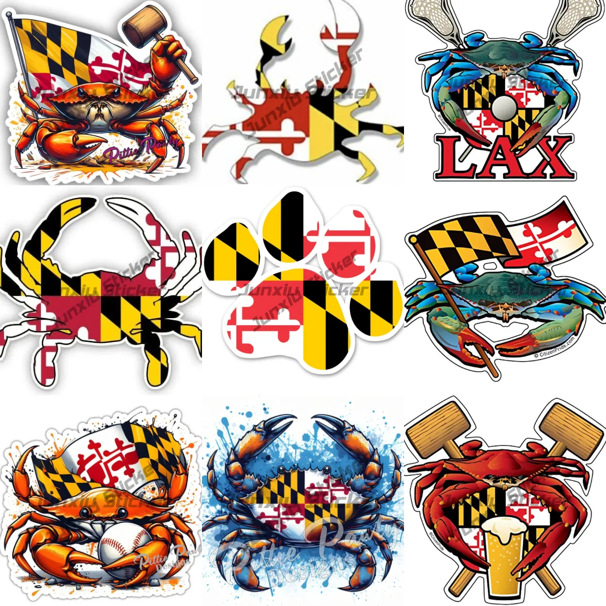 Maryland Flag Blue Crab Sticker Eyed Susan Flower Sticker Waterproof Decals Decoration Anti Scratch Exterior Accessories
Maryland Flag Blue Crab Sticker Eyed Susan Flower Sticker Waterproof Decals Decoration Anti Scratch Exterior Accessories