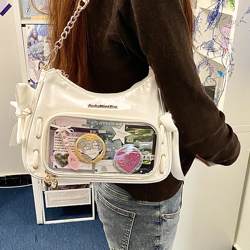 Bandage Bow Ita Bolsos Mujer Original Transparent Hand Bag Ladies Crossbady Sac Femme Shoulder Bags for Women Daily Using Bolsas
Bandage Bow Ita Bolsos Mujer Original Transparent Hand Bag Ladies Crossbady Sac Femme Shoulder Bags for Women Daily Using Bolsas