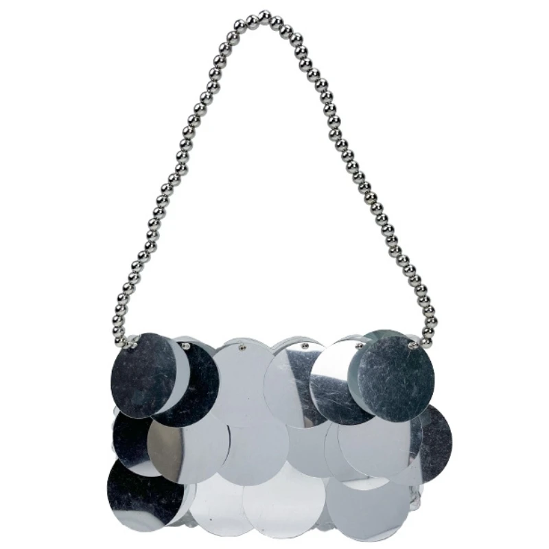 2026 Spring Handmade Silver Sequin Fashion Party Handbag Blinging Soft Chain Underarm Bag Glitter Purses for Evening Banquets
2026 Spring Handmade Silver Sequin Fashion Party Handbag Blinging Soft Chain Underarm Bag Glitter Purses for Evening Banquets