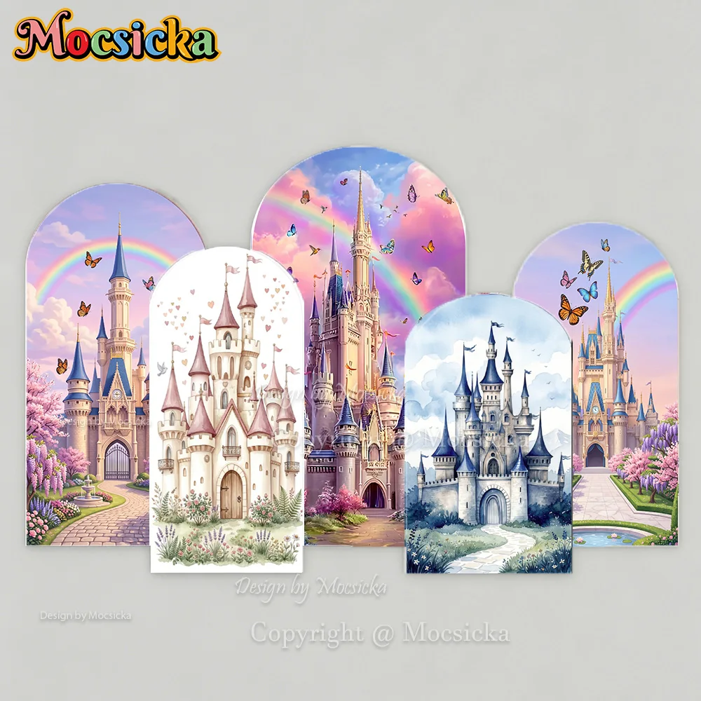 Mocsicka Custom 2-Sided Arch Cover Backdrop Rainbow Butterfly Fairy Castle Background Princess Girls Birthday Baby Show Photo
Mocsicka Custom 2-Sided Arch Cover Backdrop Rainbow Butterfly Fairy Castle Background Princess Girls Birthday Baby Show Photo