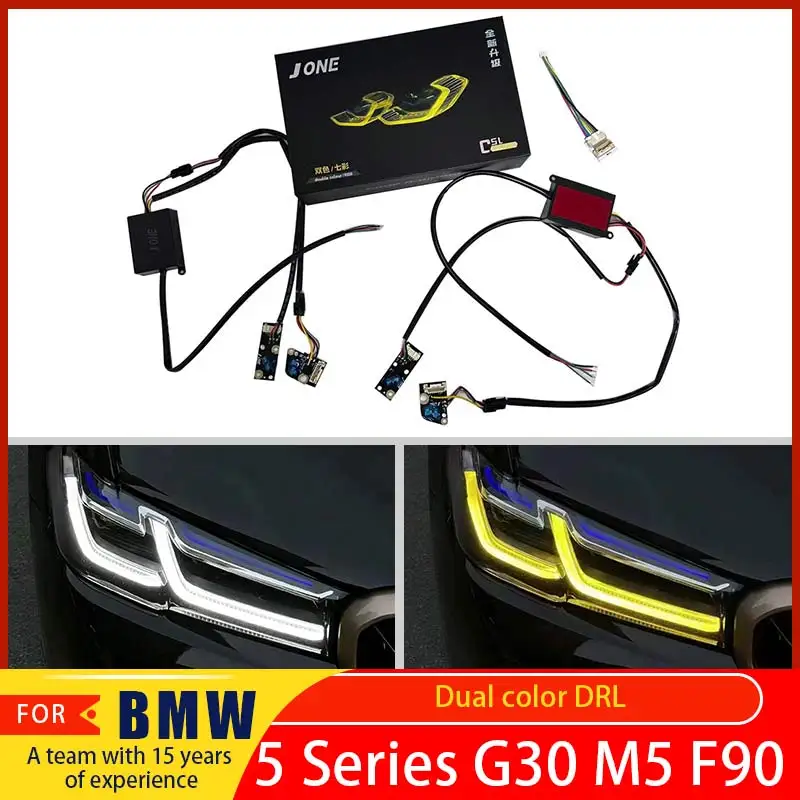 For BMW G30 G31 F90 M5 LCI yellow-white dual-color daytime running light panel, left and right flashing DRL, J ONE brand DRL
For BMW G30 G31 F90 M5 LCI yellow-white dual-color daytime running light panel, left and right flashing DRL, J ONE brand DRL