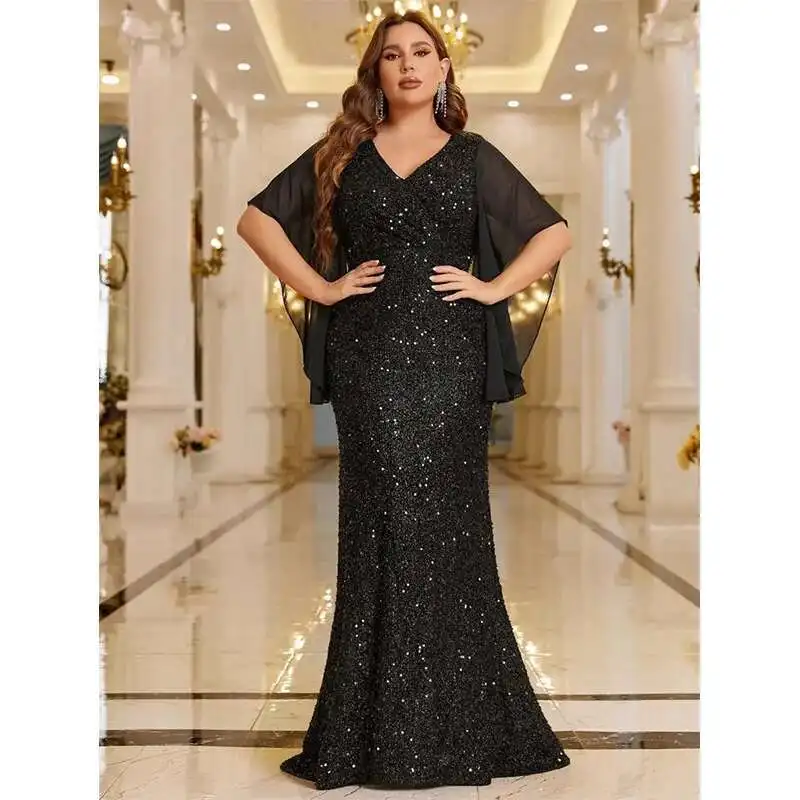 Плюс шифоновое фиолетовое блестками Sparkg 6XL 7XL свободное длинное банкетное праздничное вечернее платье большого размера с блестками
Плюс шифоновое фиолетовое блестками Sparkg 6XL 7XL свободное длинное банкетное праздничное вечернее платье большого размера с блестками
