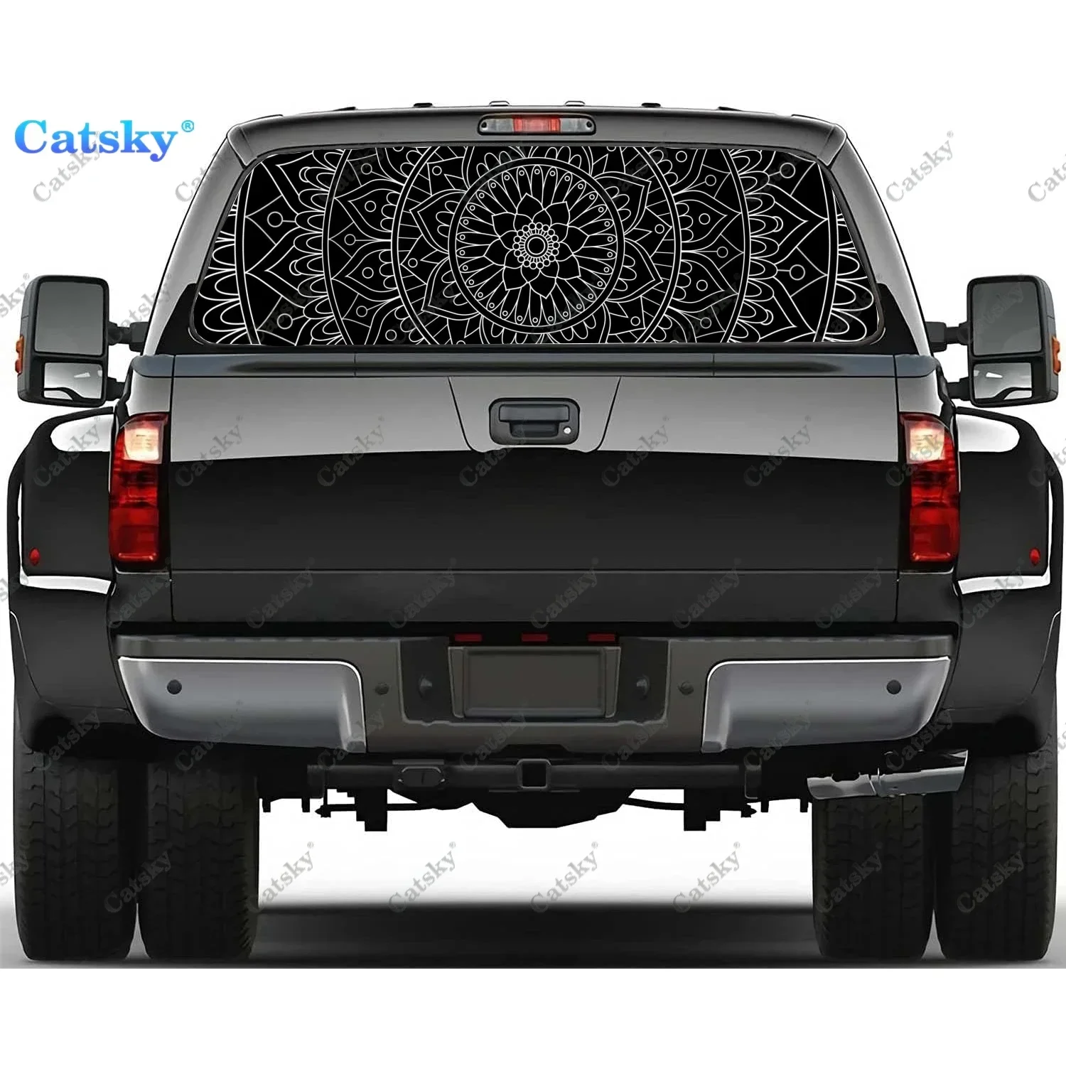 Mandala Pattern Black Car Rear Windshield Sticker Truck Window See Through Perforated Back Glass-Window Vinyl Decal Decoration
Mandala Pattern Black Car Rear Windshield Sticker Truck Window See Through Perforated Back Glass-Window Vinyl Decal Decoration