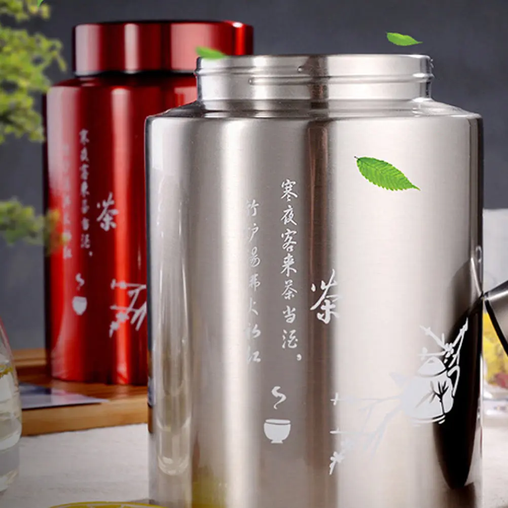 Stainless Steel Tea Gifts Festival Canister Container Set Present Father Premium Practical Storage Kitchen Bar Tea 
Stainless Steel Tea Gifts Festival Canister Container Set Present Father Premium Practical Storage Kitchen Bar Tea