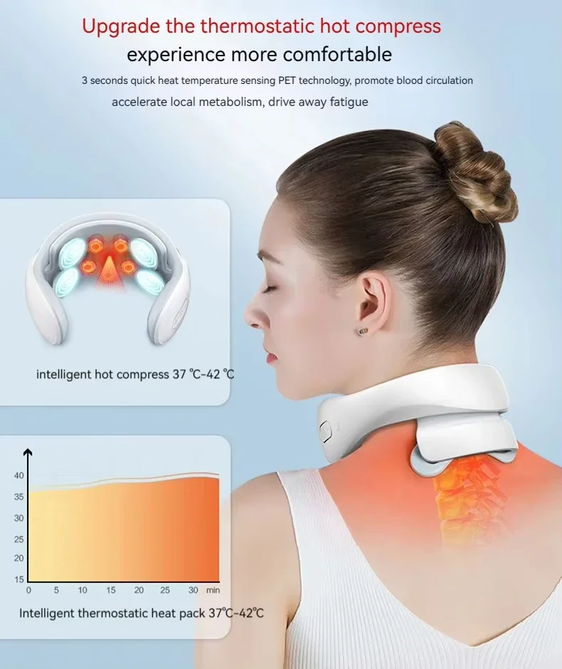 Neck Massager with Heating Function for Pain Relief, Deep Tissue Massage, Lymphatic Drainage Massager
Neck Massager with Heating Function for Pain Relief, Deep Tissue Massage, Lymphatic Drainage Massager
