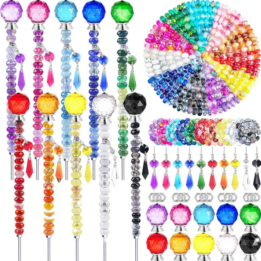 Pcs DIY Fairy Wand Beaded Garden Stakes Kit, Fairy Wands Garden Kit Colorful Large Hole Bead with Pendants Crystal Stopper Top T
Pcs DIY Fairy Wand Beaded Garden Stakes Kit, Fairy Wands Garden Kit Colorful Large Hole Bead with Pendants Crystal Stopper Top T