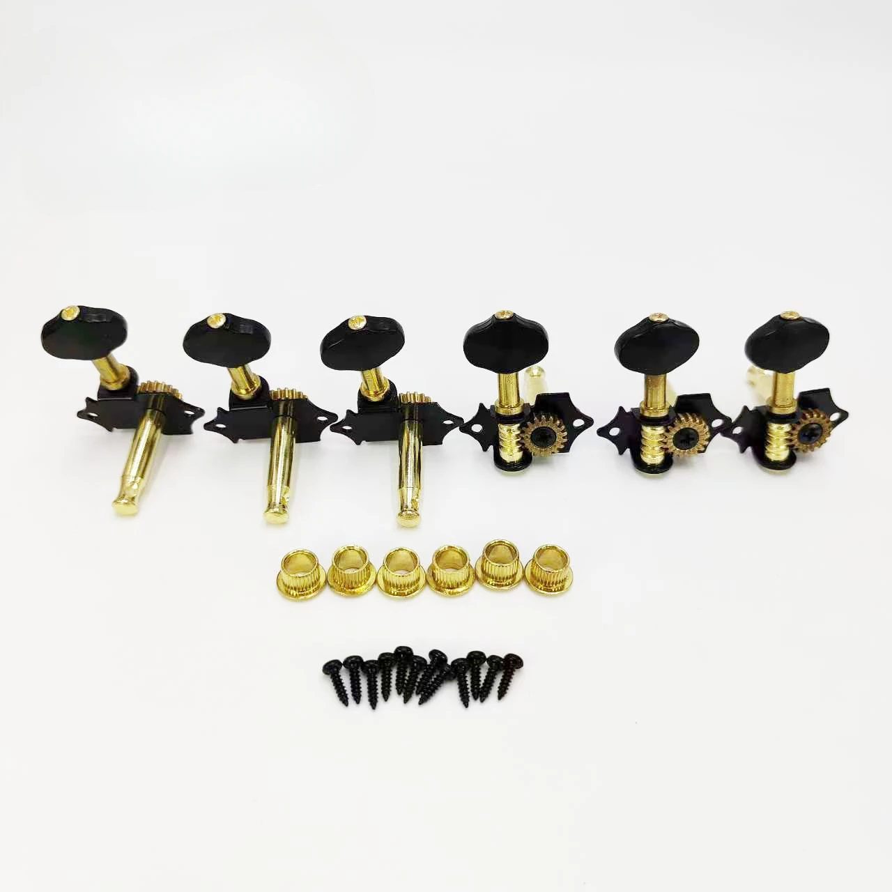 6pcs Classical Guitar Tuning Machines Set - Open-Gear Tuners for Folk/Nylon Guitar with Mid-Soundhole & Long Tailpiece Design
6pcs Classical Guitar Tuning Machines Set - Open-Gear Tuners for Folk/Nylon Guitar with Mid-Soundhole & Long Tailpiece Design