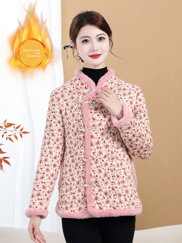 Thiened Fce Lined Stand Collar Floral Print Cotton Jaet for Women Winter Warm Outerwear Casual Sle Stand Size
Thiened Fce Lined Stand Collar Floral Print Cotton Jaet for Women Winter Warm Outerwear Casual Sle Stand Size
