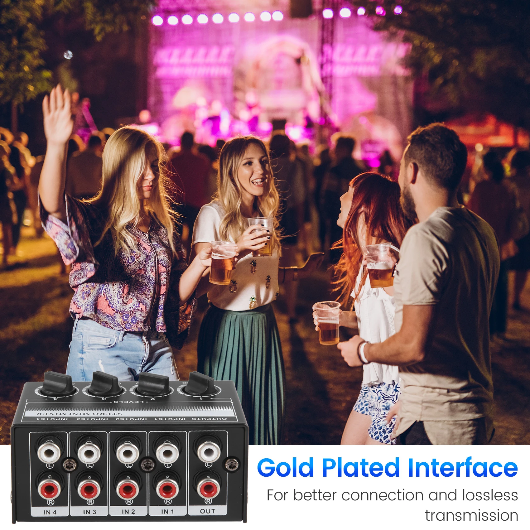 4-канальный стерео аудиомикшер с поддержкой входа и выхода RCA, мини-пассивный стереомикшер с отдельным регулятором громкости-AU47
4-канальный стерео аудиомикшер с поддержкой входа и выхода RCA, мини-пассивный стереомикшер с отдельным регулятором громкости-AU47