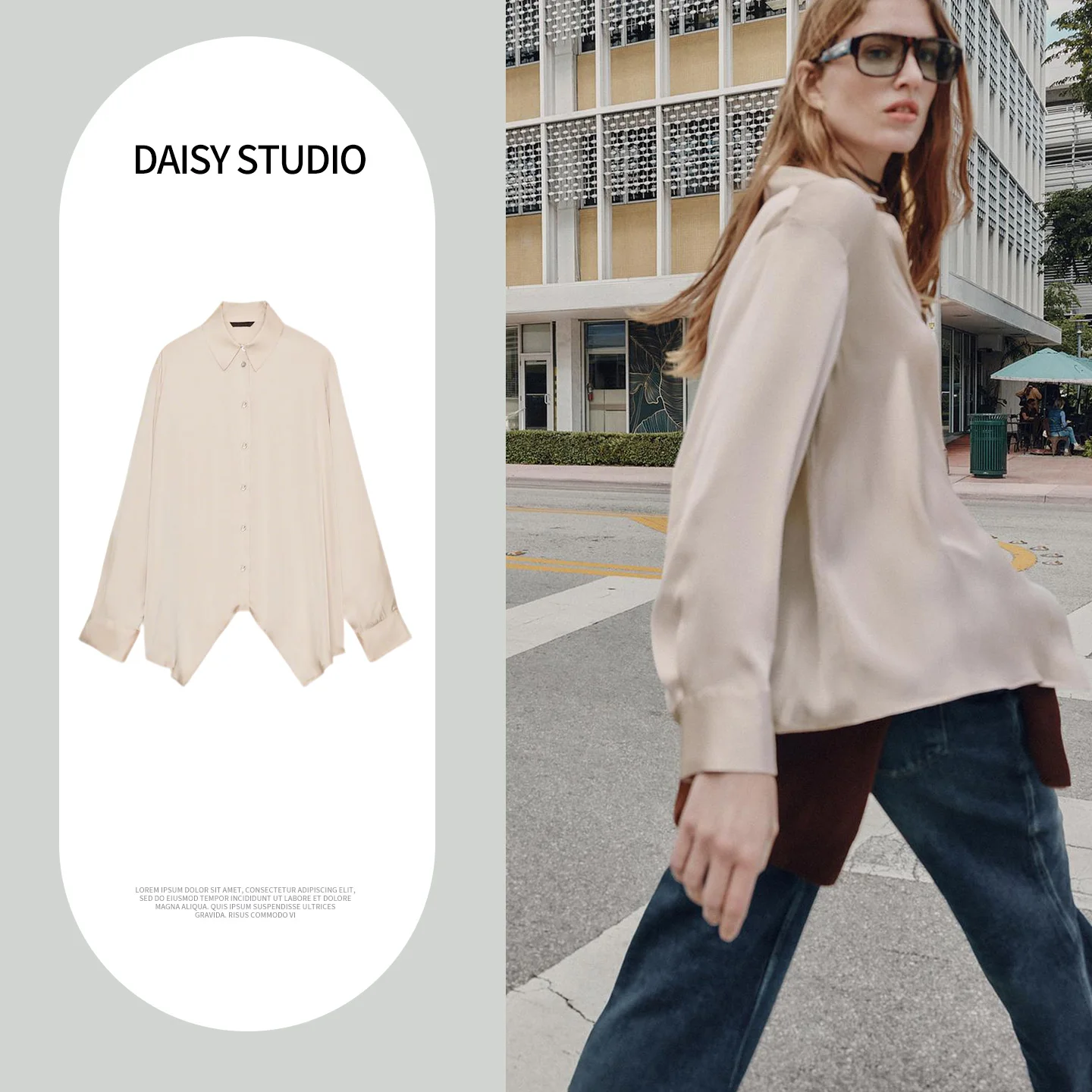 Spring New Women's Single Button Asymmetric Hem Long Sleeve Silk Satin Feel Shirt Flip Collar Asymmetric Bottoming Blouse
Spring New Women's Single Button Asymmetric Hem Long Sleeve Silk Satin Feel Shirt Flip Collar Asymmetric Bottoming Blouse