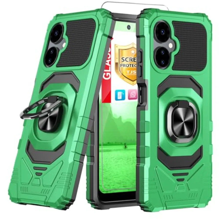 TJS Compatible for Boost Mobile Celero 5G 2024 3rd Version Case, with Tempered Glass Screen Protector Metal Ring Magnetic Suppo
TJS Compatible for Boost Mobile Celero 5G 2024 3rd Version Case, with Tempered Glass Screen Protector Metal Ring Magnetic Suppo