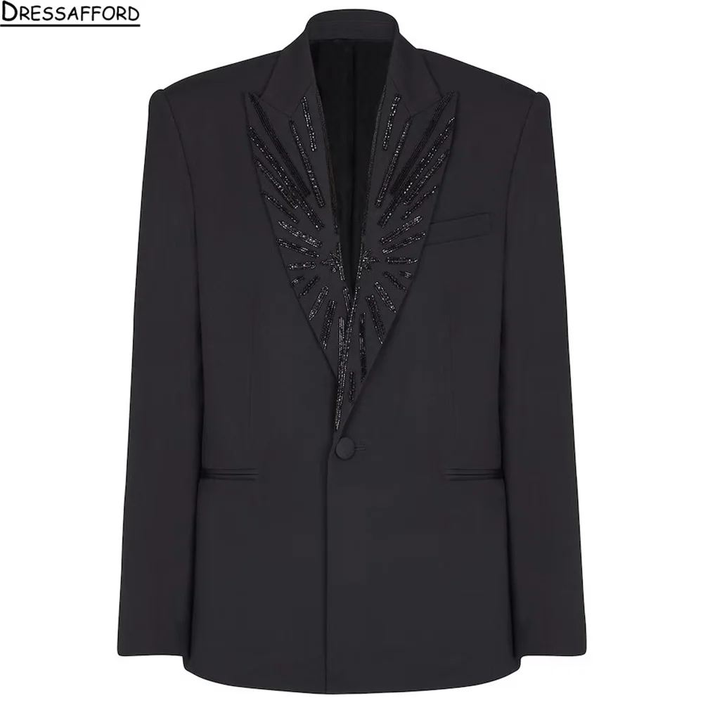 Crystal Suits 3 Pieces Dancing Wear Slim Fit Suit Set Host Costumes Exquisite Man Tuxedo For Party
Crystal Suits 3 Pieces Dancing Wear Slim Fit Suit Set Host Costumes Exquisite Man Tuxedo For Party