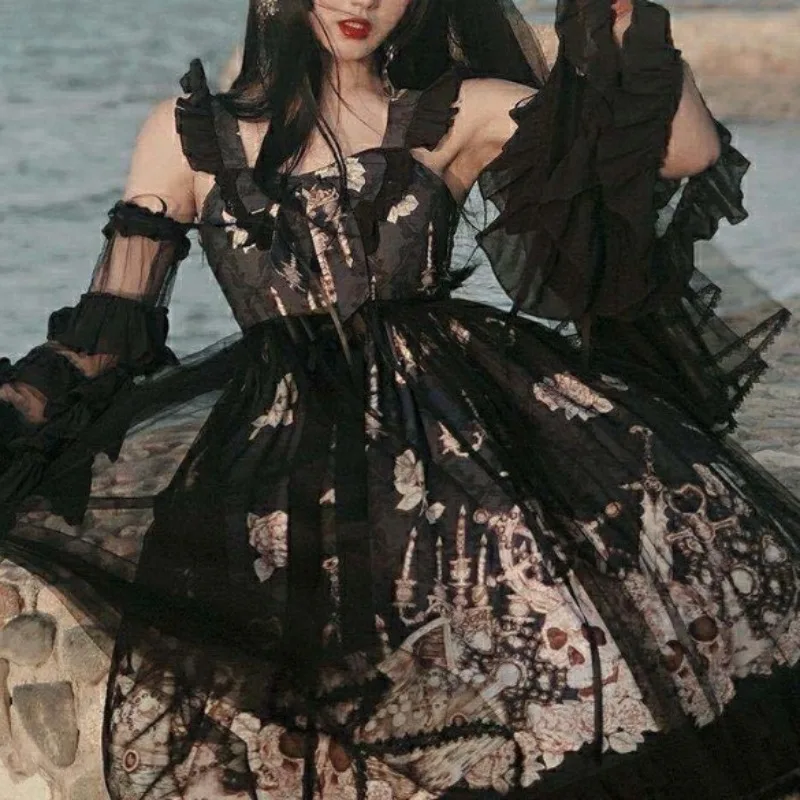 Japanese Summer 2024 Lolita Pullover One Line Neck Panel Fashion Lace Print Elegant Casual JSK Chiffon Princess Party Dresses
Japanese Summer 2024 Lolita Pullover One Line Neck Panel Fashion Lace Print Elegant Casual JSK Chiffon Princess Party Dresses
