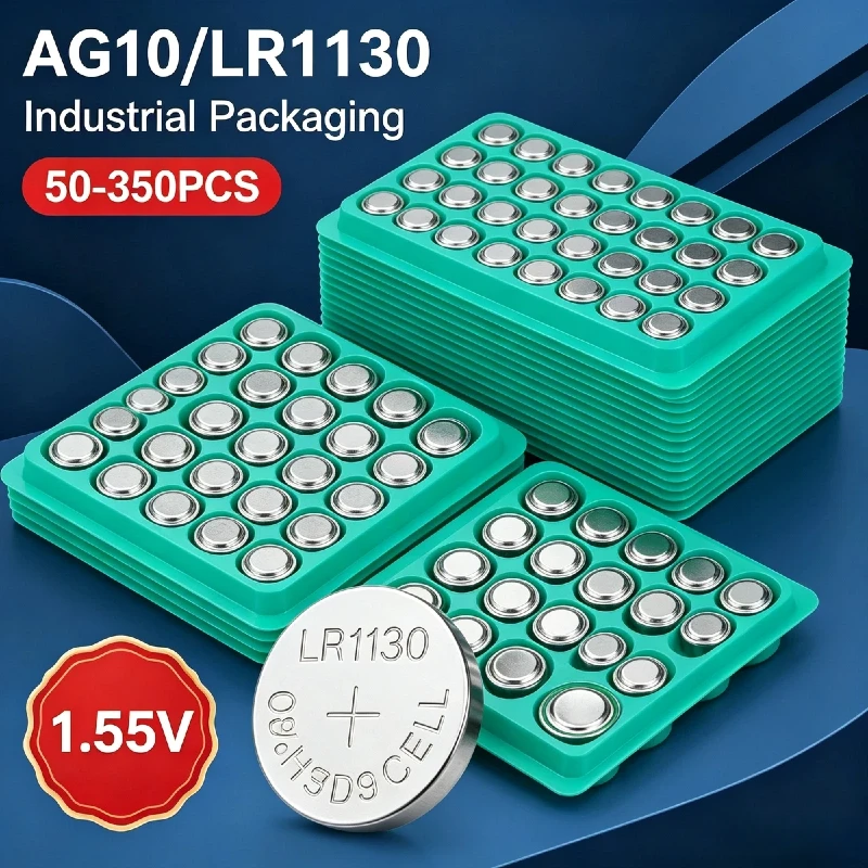 LR1130 AG10 Alkaline Button Battery 1.55V Compatible with 389A LR54 L1131 SR1130 Coin Cells Ideal Power Wrist Watch Calculator
LR1130 AG10 Alkaline Button Battery 1.55V Compatible with 389A LR54 L1131 SR1130 Coin Cells Ideal Power Wrist Watch Calculator