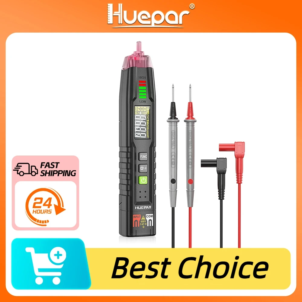 Huepar Multi Digital Test Pencil AC/DC Voltage Detectors Smart Non-Contact Tester Pen Meter LCD Display for Electrician Tools
Huepar Multi Digital Test Pencil AC/DC Voltage Detectors Smart Non-Contact Tester Pen Meter LCD Display for Electrician Tools