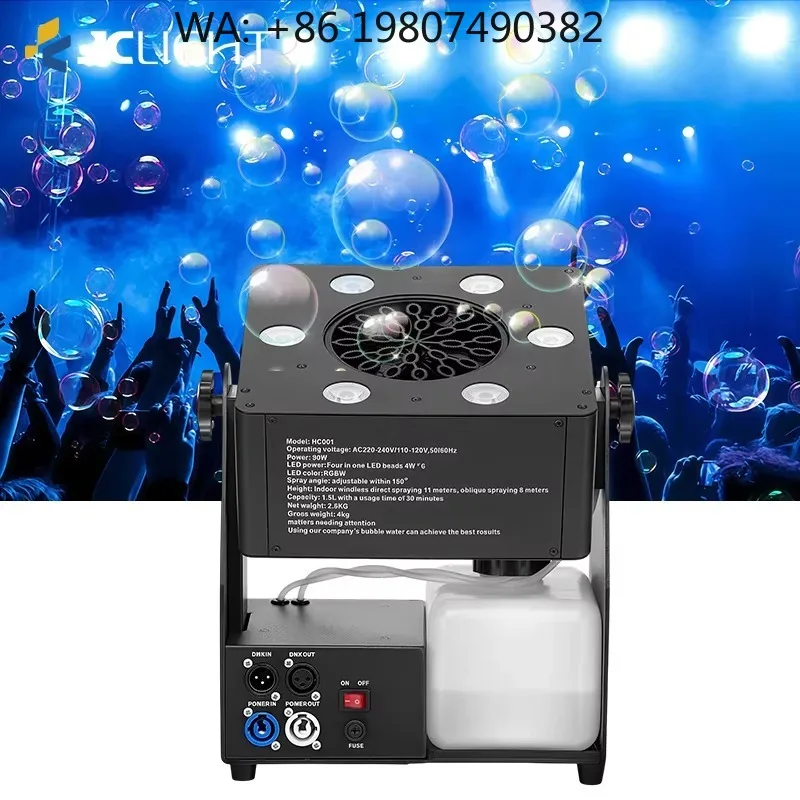 6PCS 4W RGBW 4IN1 LED DMX Bubble Programmable Automatic Bubble Generator for Wedding Stage Decoration FX
6PCS 4W RGBW 4IN1 LED DMX Bubble Programmable Automatic Bubble Generator for Wedding Stage Decoration FX