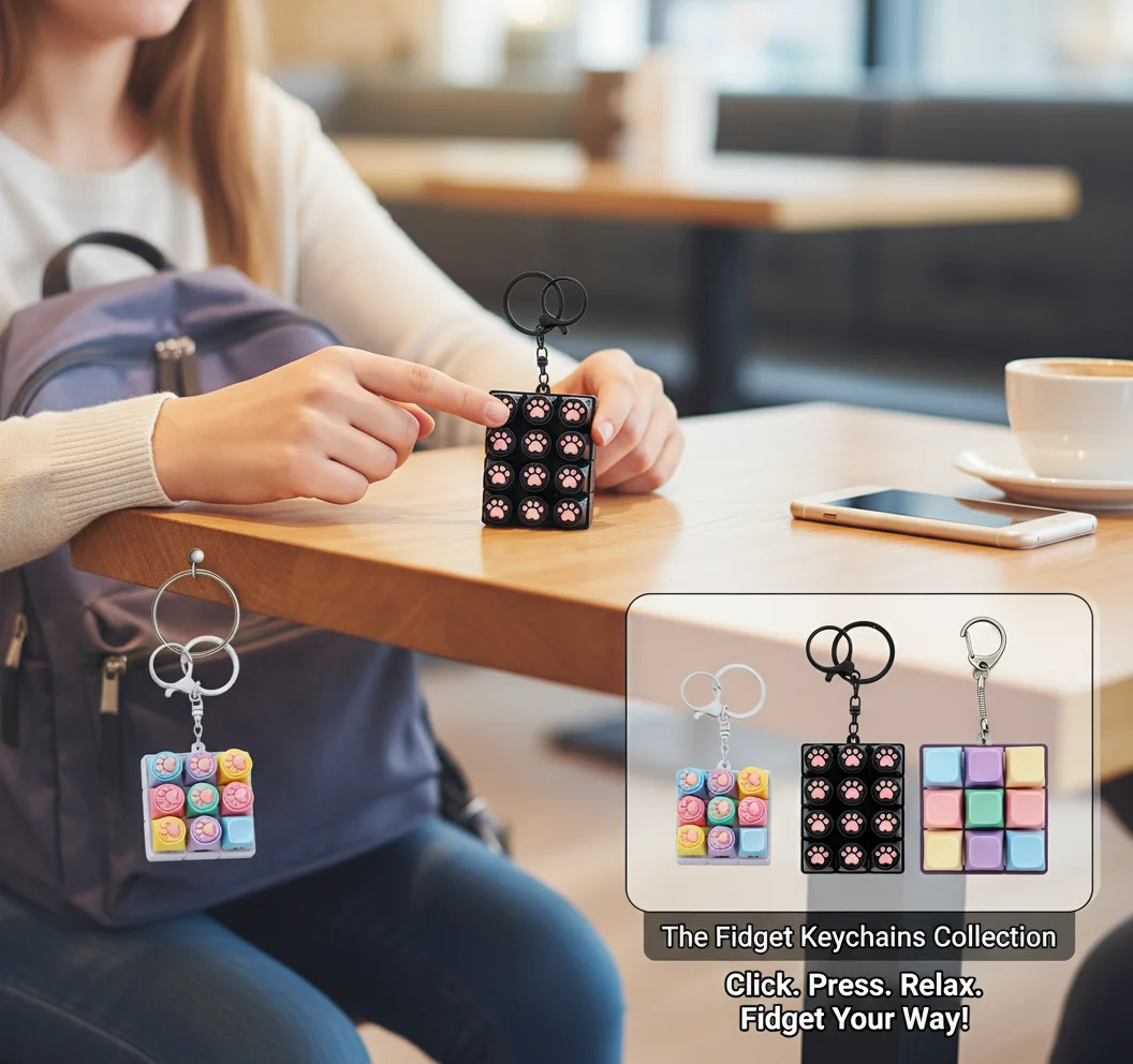 Механическая игрушка-брелок в виде кошачьих лапок с 9 кнопками для снятия стресса, антистресс-игрушка для офиса, для снятия напряжения и успокоения
Механическая игрушка-брелок в виде кошачьих лапок с 9 кнопками для снятия стресса, антистресс-игрушка для офиса, для снятия напряжения и успокоения
